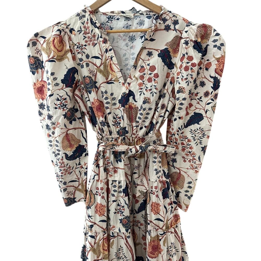 Ulla Johnson Nanette Poplin Midi Dress Daisy Tree of Life Print Size Large - Picture 11 of 12